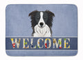 Border Collie Welcome Memory Foam Kitchen Mat Machine Washable Anti-Fatigue Cushion Comfort Bath or Kitchen Rug