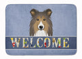 Sheltie Welcome Memory Foam Kitchen Mat Machine Washable Anti-Fatigue Cushion Comfort Bath or Kitchen Rug