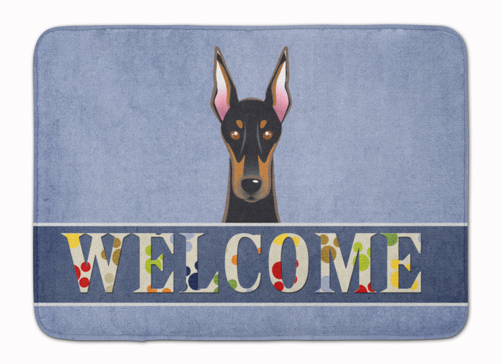 Doberman Welcome Memory Foam Kitchen Mat Machine Washable Anti-Fatigue Cushion Comfort Bath or Kitchen Rug