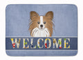 Papillon Welcome Memory Foam Kitchen Mat Machine Washable Anti-Fatigue Cushion Comfort Bath or Kitchen Rug