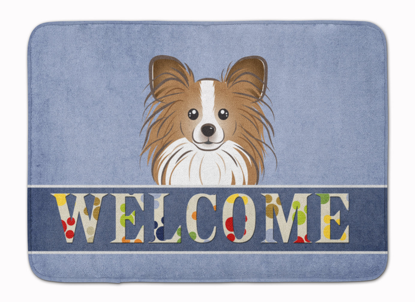 Papillon Welcome Memory Foam Kitchen Mat Machine Washable Anti-Fatigue Cushion Comfort Bath or Kitchen Rug