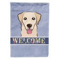 Golden Retriever Welcome House Flag 28x40 Porch Sleeve Pole Decorative Outside Yard Banner Artwork Wall Hanging, Polyester