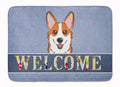 Red Corgi Welcome Memory Foam Kitchen Mat Machine Washable Anti-Fatigue Cushion Comfort Bath or Kitchen Rug
