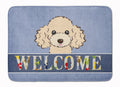 Buff Poodle Welcome Memory Foam Kitchen Mat Machine Washable Anti-Fatigue Cushion Comfort Bath or Kitchen Rug