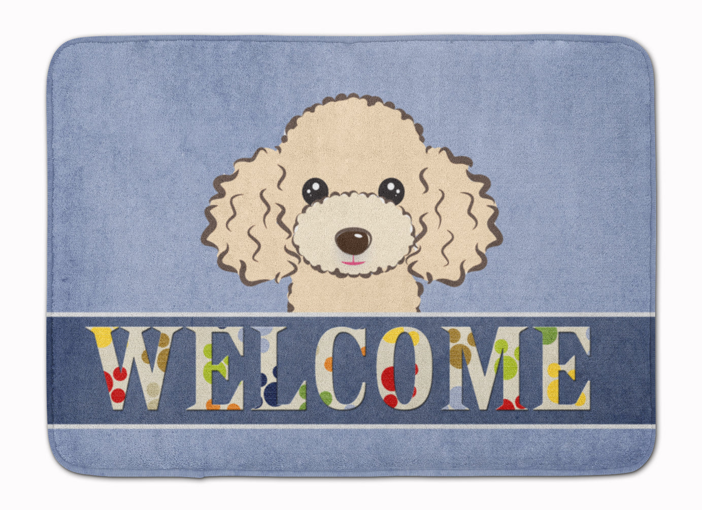 Buff Poodle Welcome Memory Foam Kitchen Mat Machine Washable Anti-Fatigue Cushion Comfort Bath or Kitchen Rug