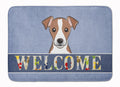 Jack Russell Terrier Welcome Memory Foam Kitchen Mat Machine Washable Anti-Fatigue Cushion Comfort Bath or Kitchen Rug