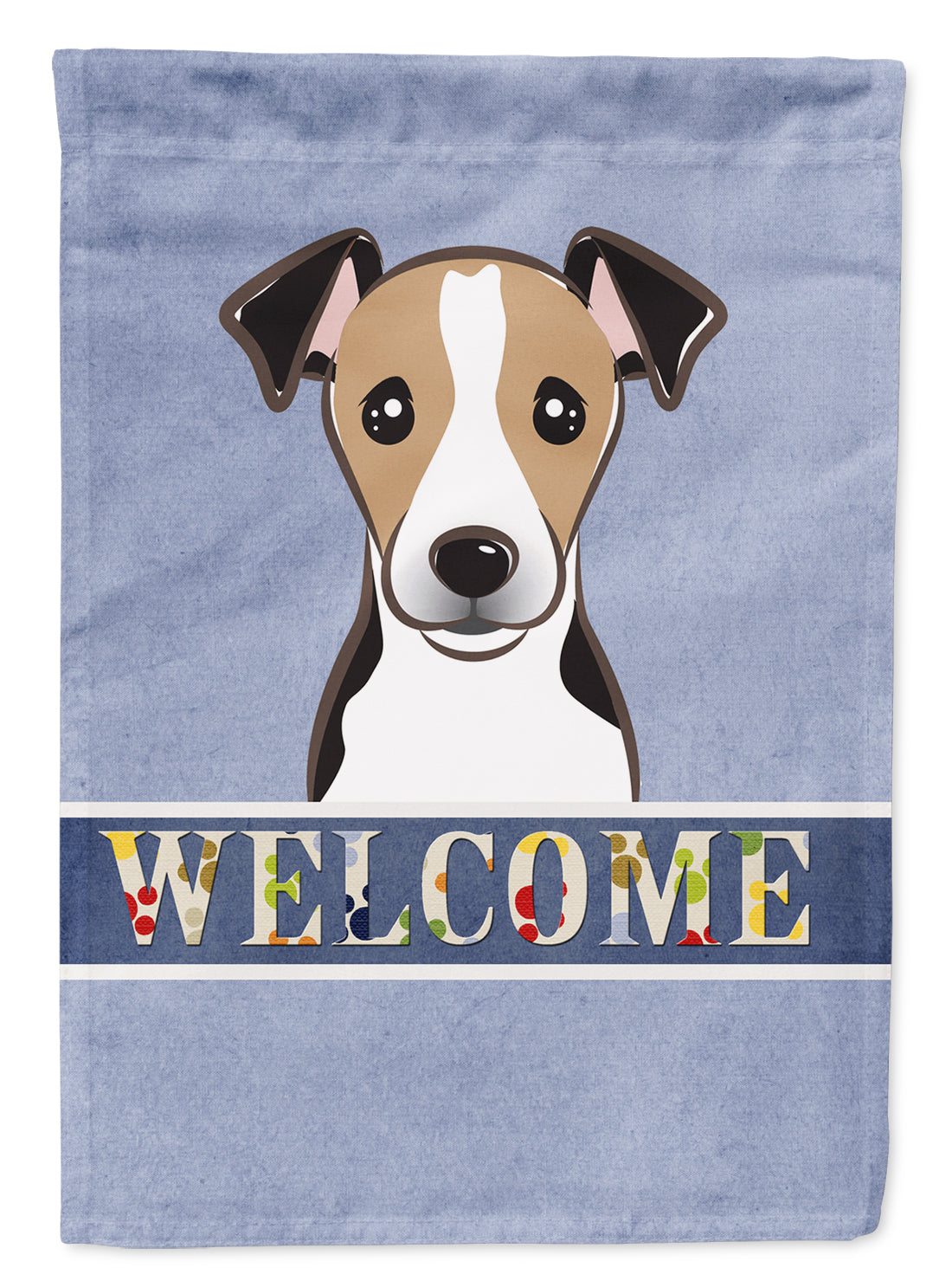 Jack Russell Terrier Welcome House Flag 28x40 Porch Sleeve Pole Decorative Outside Yard Banner Artwork Wall Hanging, Polyester