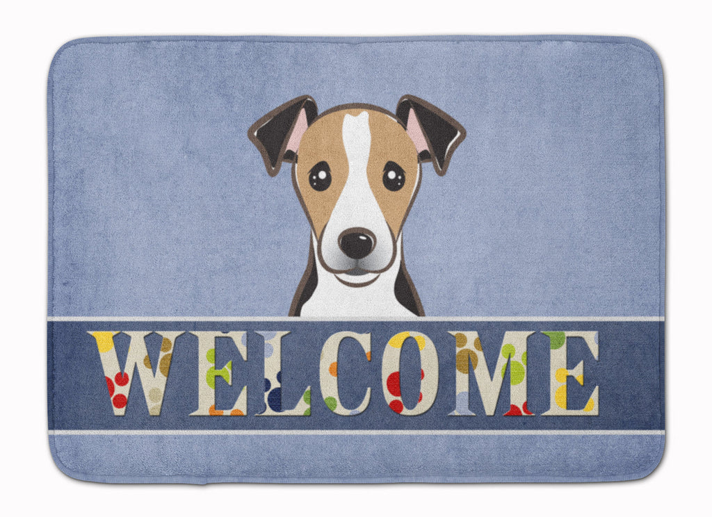 Jack Russell Terrier Welcome Memory Foam Kitchen Mat Machine Washable Anti-Fatigue Cushion Comfort Bath or Kitchen Rug