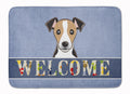 Jack Russell Terrier Welcome Memory Foam Kitchen Mat Machine Washable Anti-Fatigue Cushion Comfort Bath or Kitchen Rug