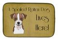 Jack Russell Terrier Spoiled Dog Lives Here Dish Drying Mat Absorbent Dish Drying Mat Pad for Kitchen Counter Dish Drainer Mat for Countertop, 14 x 21", Multicolor