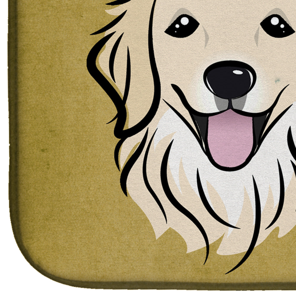 Golden Retriever Spoiled Dog Lives Here Dish Drying Mat Absorbent Dish Drying Mat Pad for Kitchen Counter Dish Drainer Mat for Countertop, 14 x 21", Multicolor