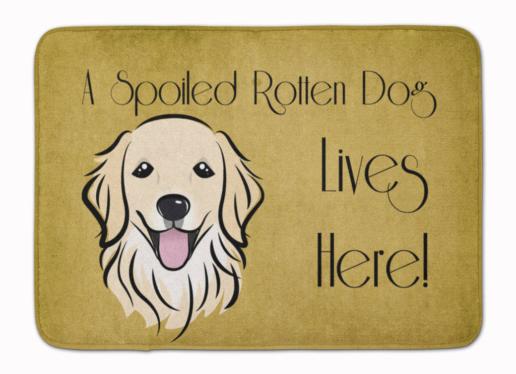 Golden Retriever Spoiled Dog Lives Here Memory Foam Kitchen Mat Machine Washable Anti-Fatigue Cushion Comfort Bath or Kitchen Rug
