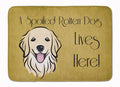 Golden Retriever Spoiled Dog Lives Here Memory Foam Kitchen Mat Machine Washable Anti-Fatigue Cushion Comfort Bath or Kitchen Rug