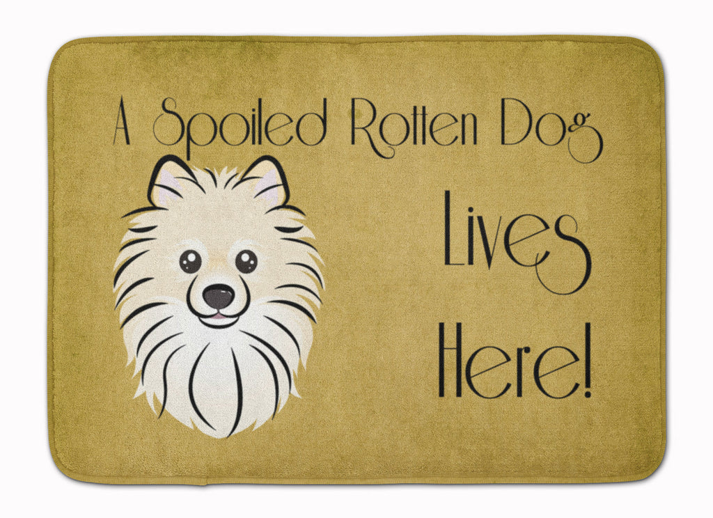 Pomeranian Spoiled Dog Lives Here Memory Foam Kitchen Mat Machine Washable Anti-Fatigue Cushion Comfort Bath or Kitchen Rug