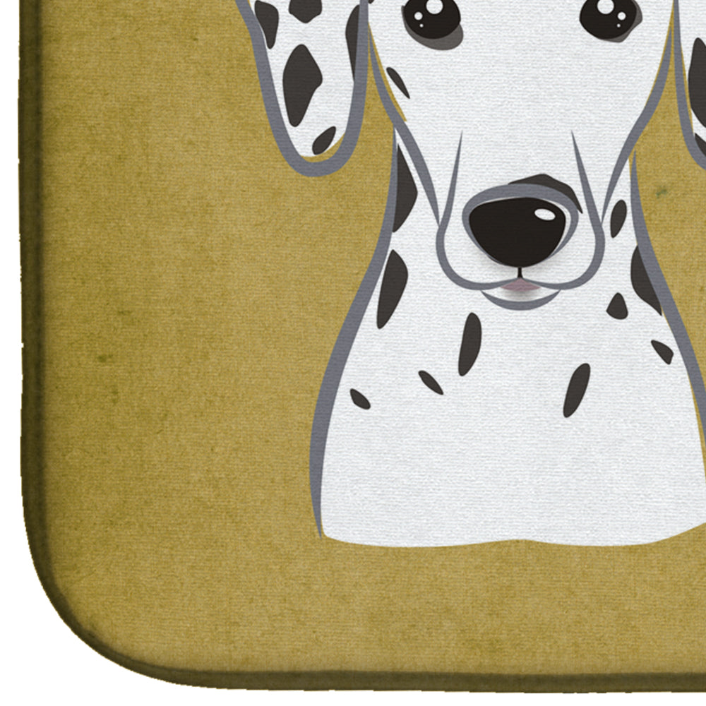 Dalmatian Spoiled Dog Lives Here Dish Drying Mat Absorbent Dish Drying Mat Pad for Kitchen Counter Dish Drainer Mat for Countertop, 14 x 21", Multicolor