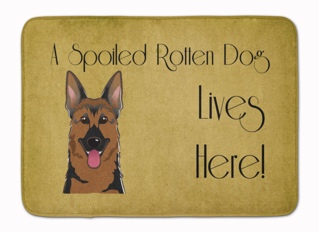 German Shepherd Spoiled Dog Lives Here Memory Foam Kitchen Mat Machine Washable Anti-Fatigue Cushion Comfort Bath or Kitchen Rug