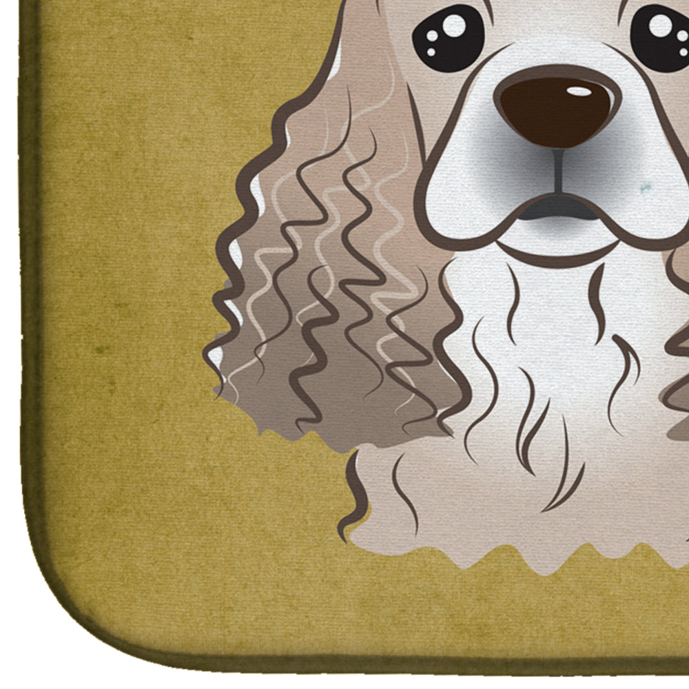 Cocker Spaniel Spoiled Dog Lives Here Dish Drying Mat Absorbent Dish Drying Mat Pad for Kitchen Counter Dish Drainer Mat for Countertop, 14 x 21", Multicolor