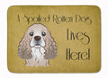 Cocker Spaniel Spoiled Dog Lives Here Memory Foam Kitchen Mat Machine Washable Anti-Fatigue Cushion Comfort Bath or Kitchen Rug