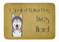 Alaskan Malamute Spoiled Dog Lives Here Memory Foam Kitchen Mat Machine Washable Anti-Fatigue Cushion Comfort Bath or Kitchen Rug