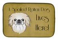 Pekingese Spoiled Dog Lives Here Dish Drying Mat Absorbent Dish Drying Mat Pad for Kitchen Counter Dish Drainer Mat for Countertop, 14 x 21", Multicolor