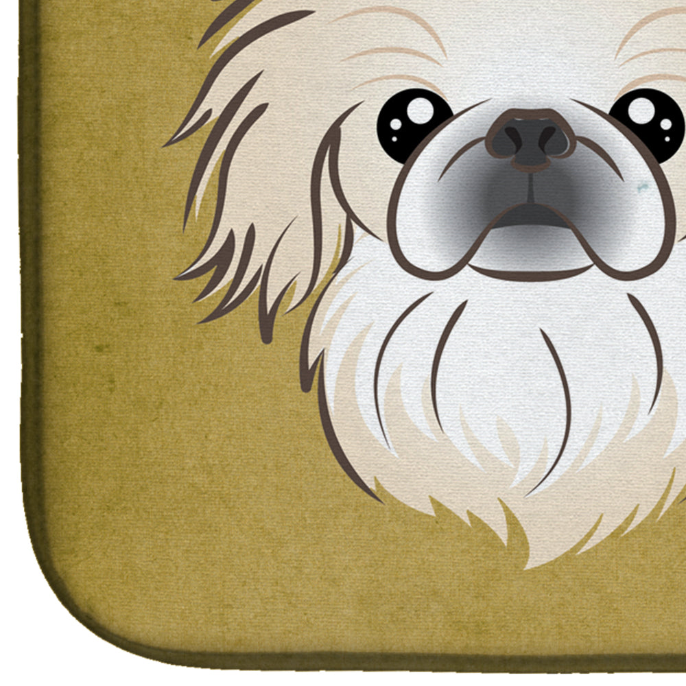 Pekingese Spoiled Dog Lives Here Dish Drying Mat Absorbent Dish Drying Mat Pad for Kitchen Counter Dish Drainer Mat for Countertop, 14 x 21", Multicolor