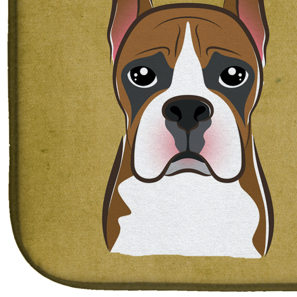 Boxer Spoiled Dog Lives Here Dish Drying Mat Absorbent Dish Drying Mat Pad for Kitchen Counter Dish Drainer Mat for Countertop, 14 x 21", Multicolor