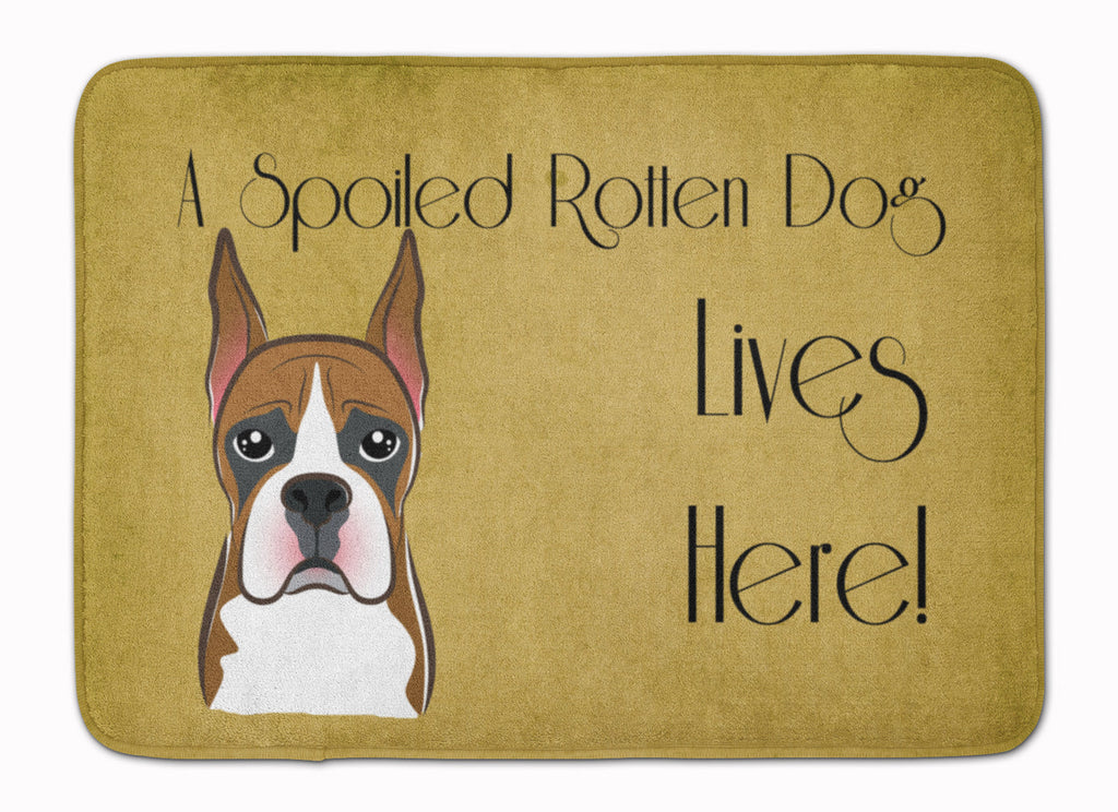 Boxer Spoiled Dog Lives Here Memory Foam Kitchen Mat Machine Washable Anti-Fatigue Cushion Comfort Bath or Kitchen Rug