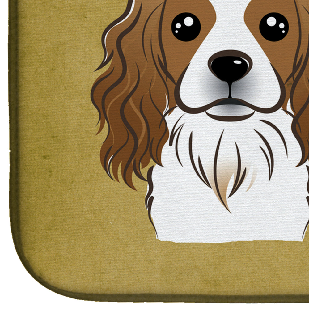 Cavalier Spaniel Spoiled Dog Lives Here Dish Drying Mat Absorbent Dish Drying Mat Pad for Kitchen Counter Dish Drainer Mat for Countertop, 14 x 21", Multicolor