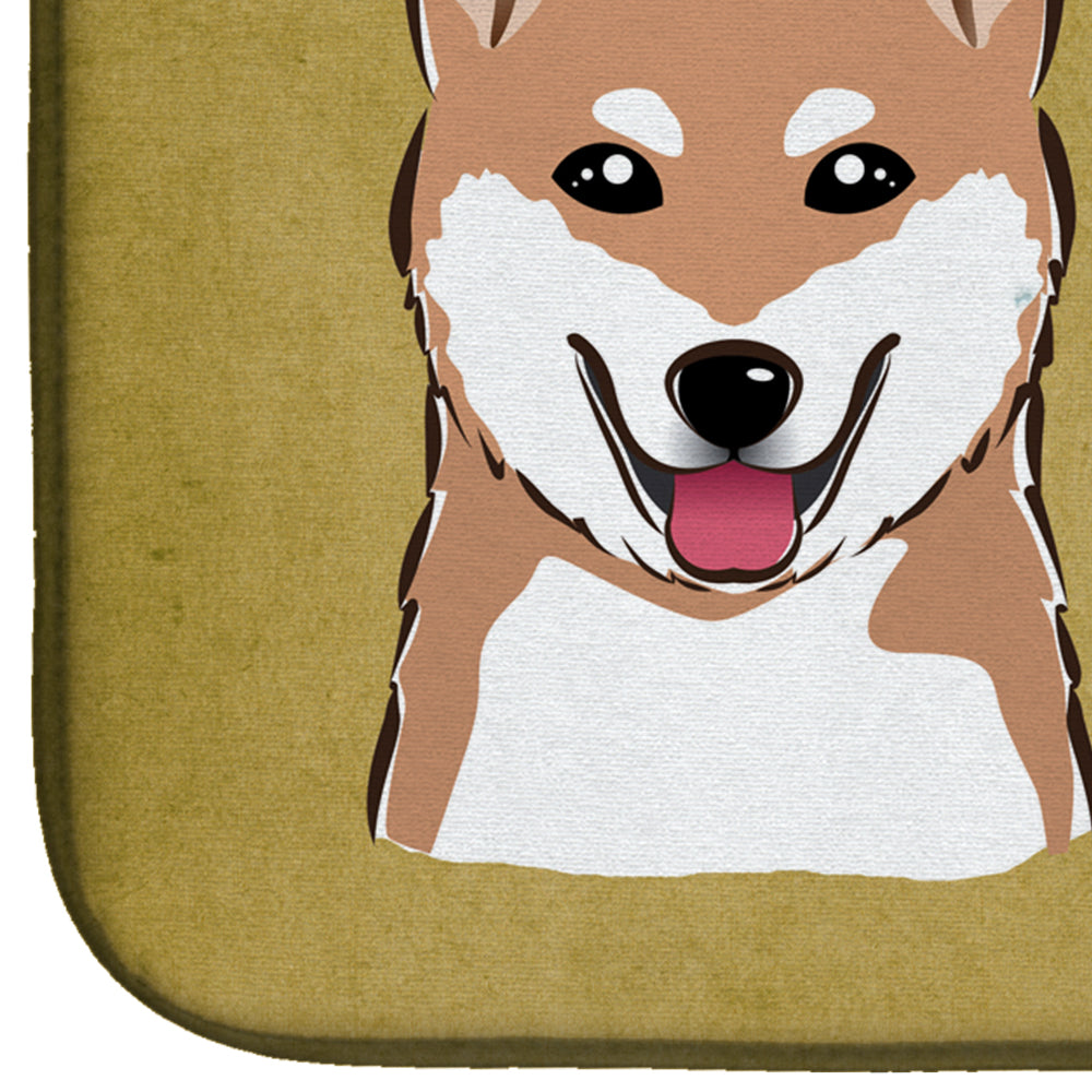 Shiba Inu Spoiled Dog Lives Here Dish Drying Mat Absorbent Dish Drying Mat Pad for Kitchen Counter Dish Drainer Mat for Countertop, 14 x 21", Multicolor