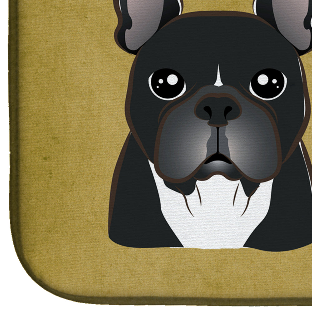 French Bulldog Spoiled Dog Lives Here Dish Drying Mat Absorbent Dish Drying Mat Pad for Kitchen Counter Dish Drainer Mat for Countertop, 14 x 21", Multicolor