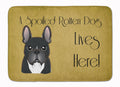 French Bulldog Spoiled Dog Lives Here Memory Foam Kitchen Mat Machine Washable Anti-Fatigue Cushion Comfort Bath or Kitchen Rug