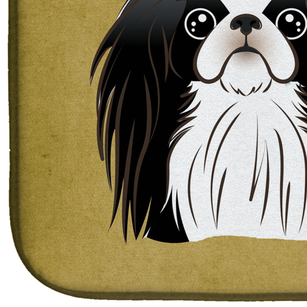 Japanese Chin Spoiled Dog Lives Here Dish Drying Mat Absorbent Dish Drying Mat Pad for Kitchen Counter Dish Drainer Mat for Countertop, 14 x 21", Multicolor