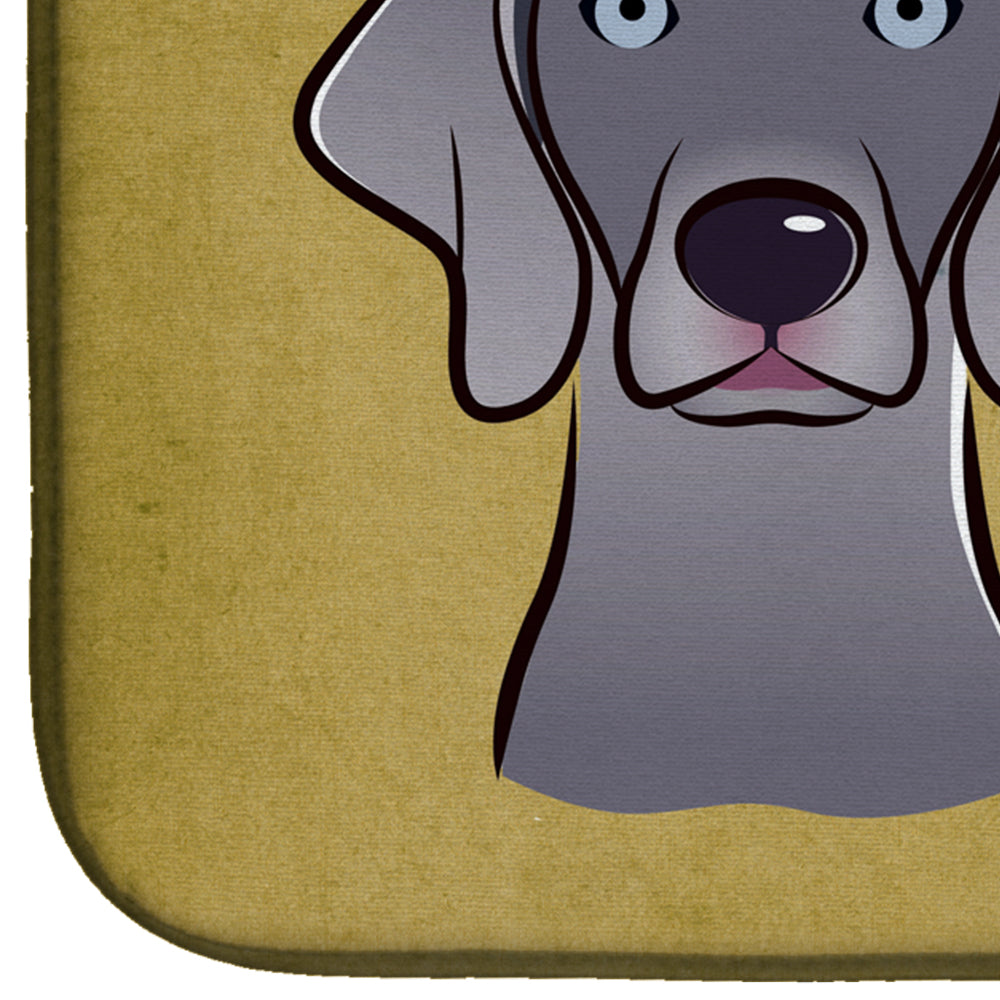Weimaraner Spoiled Dog Lives Here Dish Drying Mat Absorbent Dish Drying Mat Pad for Kitchen Counter Dish Drainer Mat for Countertop, 14 x 21", Multicolor