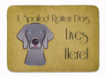 Weimaraner Spoiled Dog Lives Here Memory Foam Kitchen Mat Machine Washable Anti-Fatigue Cushion Comfort Bath or Kitchen Rug