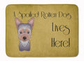 Yorkie Puppy Spoiled Dog Lives Here Memory Foam Kitchen Mat Machine Washable Anti-Fatigue Cushion Comfort Bath or Kitchen Rug