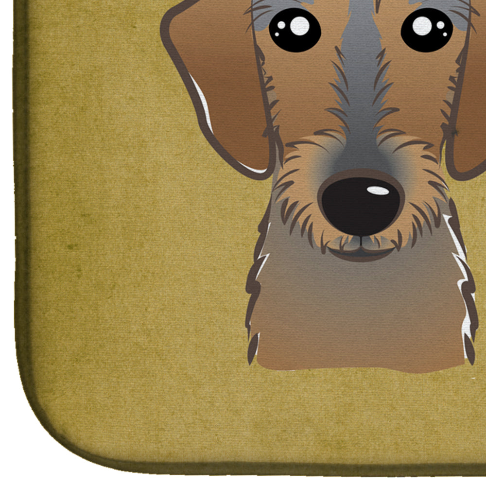 Wirehaired Dachshund Spoiled Dog Lives Here Dish Drying Mat Absorbent Dish Drying Mat Pad for Kitchen Counter Dish Drainer Mat for Countertop, 14 x 21", Multicolor