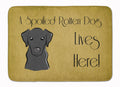 Black Labrador Spoiled Dog Lives Here Memory Foam Kitchen Mat Machine Washable Anti-Fatigue Cushion Comfort Bath or Kitchen Rug