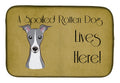 Italian Greyhound Spoiled Dog Lives Here Dish Drying Mat Absorbent Dish Drying Mat Pad for Kitchen Counter Dish Drainer Mat for Countertop, 14 x 21", Multicolor