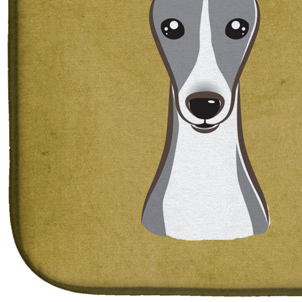 Italian Greyhound Spoiled Dog Lives Here Dish Drying Mat Absorbent Dish Drying Mat Pad for Kitchen Counter Dish Drainer Mat for Countertop, 14 x 21", Multicolor