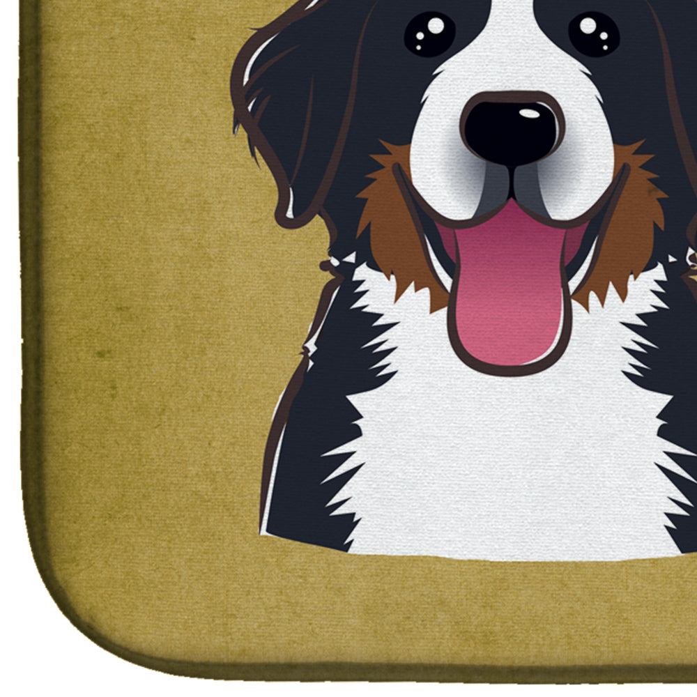 Bernese Mountain Dog Spoiled Dog Lives Here Dish Drying Mat Absorbent Dish Drying Mat Pad for Kitchen Counter Dish Drainer Mat for Countertop, 14 x 21", Multicolor