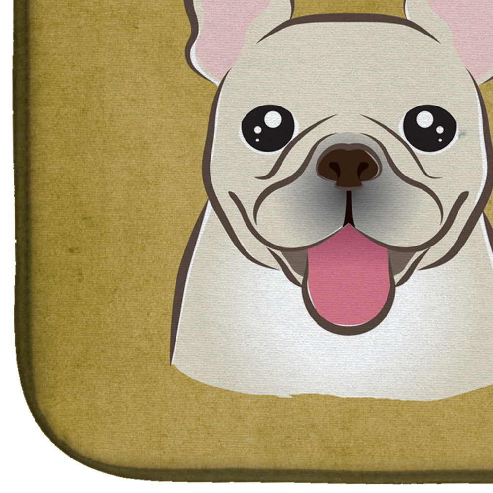 French Bulldog Spoiled Dog Lives Here Dish Drying Mat Absorbent Dish Drying Mat Pad for Kitchen Counter Dish Drainer Mat for Countertop, 14 x 21", Multicolor