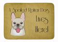 French Bulldog Spoiled Dog Lives Here Memory Foam Kitchen Mat Machine Washable Anti-Fatigue Cushion Comfort Bath or Kitchen Rug