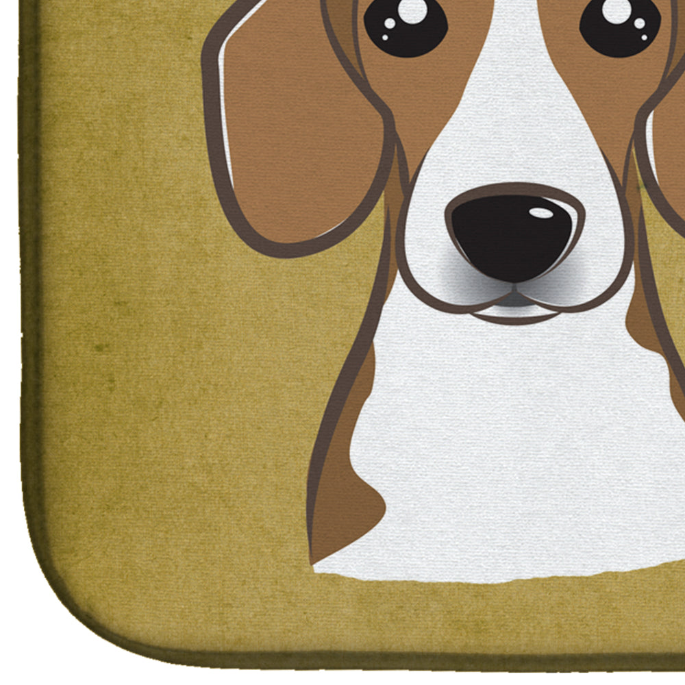 Beagle Spoiled Dog Lives Here Dish Drying Mat Absorbent Dish Drying Mat Pad for Kitchen Counter Dish Drainer Mat for Countertop, 14 x 21", Multicolor