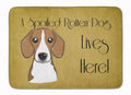 Beagle Spoiled Dog Lives Here Memory Foam Kitchen Mat Machine Washable Anti-Fatigue Cushion Comfort Bath or Kitchen Rug