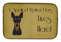 Min Pin Spoiled Dog Lives Here Dish Drying Mat Absorbent Dish Drying Mat Pad for Kitchen Counter Dish Drainer Mat for Countertop, 14 x 21", Multicolor