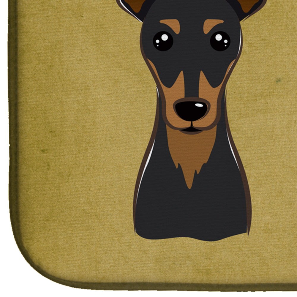 Min Pin Spoiled Dog Lives Here Dish Drying Mat Absorbent Dish Drying Mat Pad for Kitchen Counter Dish Drainer Mat for Countertop, 14 x 21", Multicolor