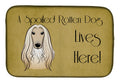 Afghan Hound Spoiled Dog Lives Here Dish Drying Mat Absorbent Dish Drying Mat Pad for Kitchen Counter Dish Drainer Mat for Countertop, 14 x 21", Multicolor