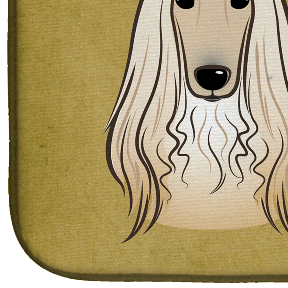 Afghan Hound Spoiled Dog Lives Here Dish Drying Mat Absorbent Dish Drying Mat Pad for Kitchen Counter Dish Drainer Mat for Countertop, 14 x 21", Multicolor