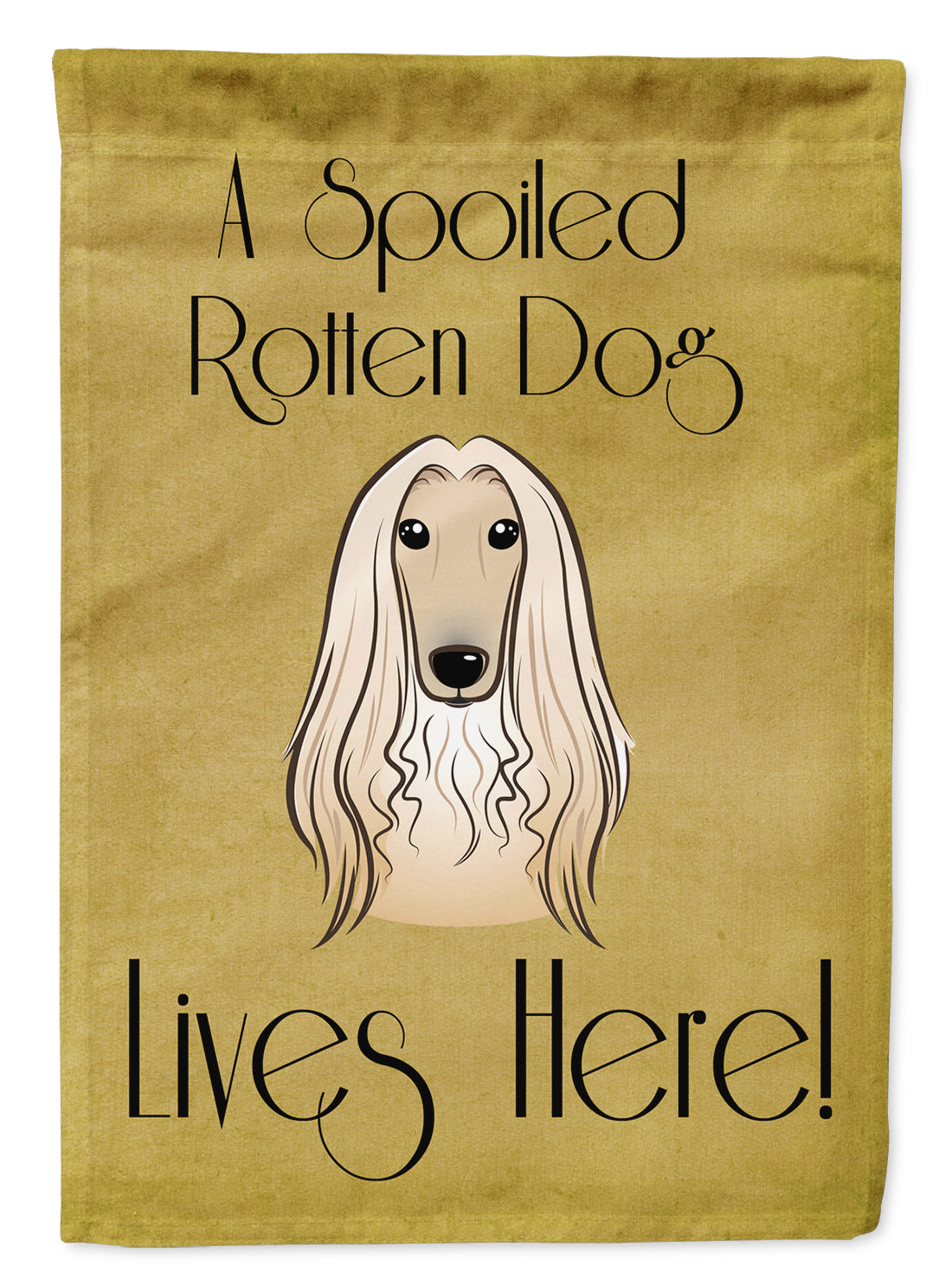 Afghan Hound Spoiled Dog Lives Here Garden Flag Mailbox Decorative Yard Banner Outside Patio Artwork for Flower Beds, Garden Size, Multicolor