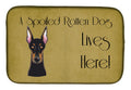 Doberman Spoiled Dog Lives Here Dish Drying Mat Absorbent Dish Drying Mat Pad for Kitchen Counter Dish Drainer Mat for Countertop, 14 x 21", Multicolor